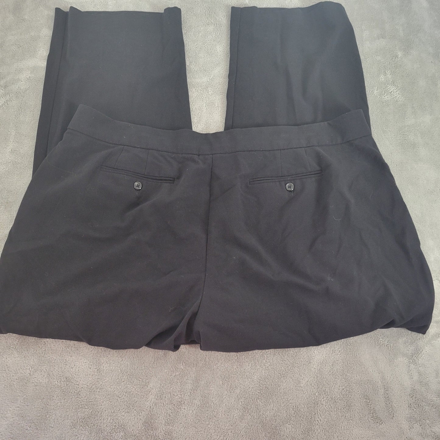 Croft & Barrow Womens 22W Black Dress Pants Straight Leg Elastic Waist BLA22E