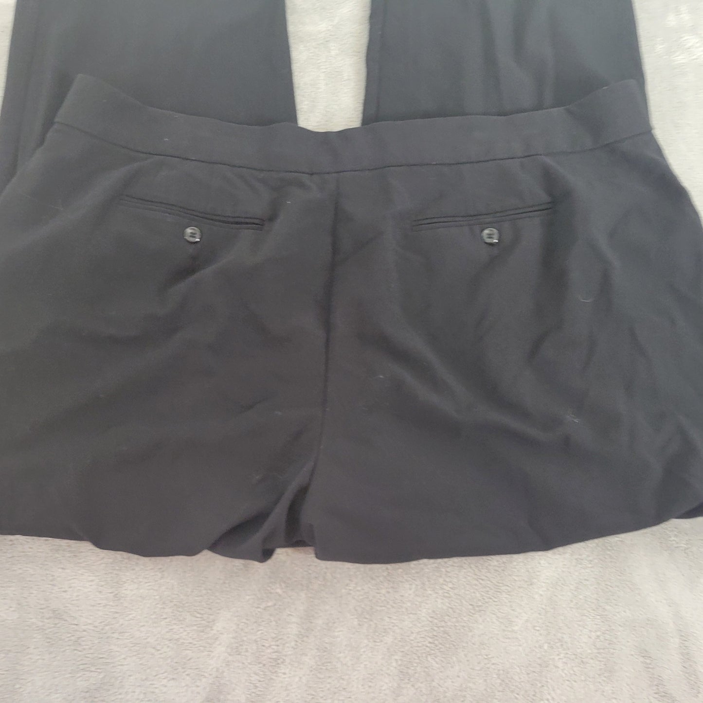 Croft & Barrow Womens 22W Black Dress Pants Straight Leg Elastic Waist BLA22E