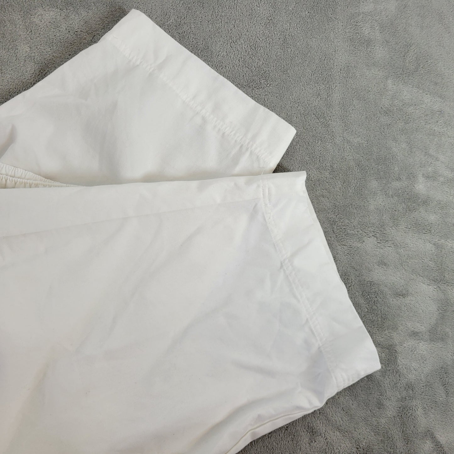 Coral Bay Womens 1X Capri Pants White Cotton Drawstring Elastic Waist WHI34E