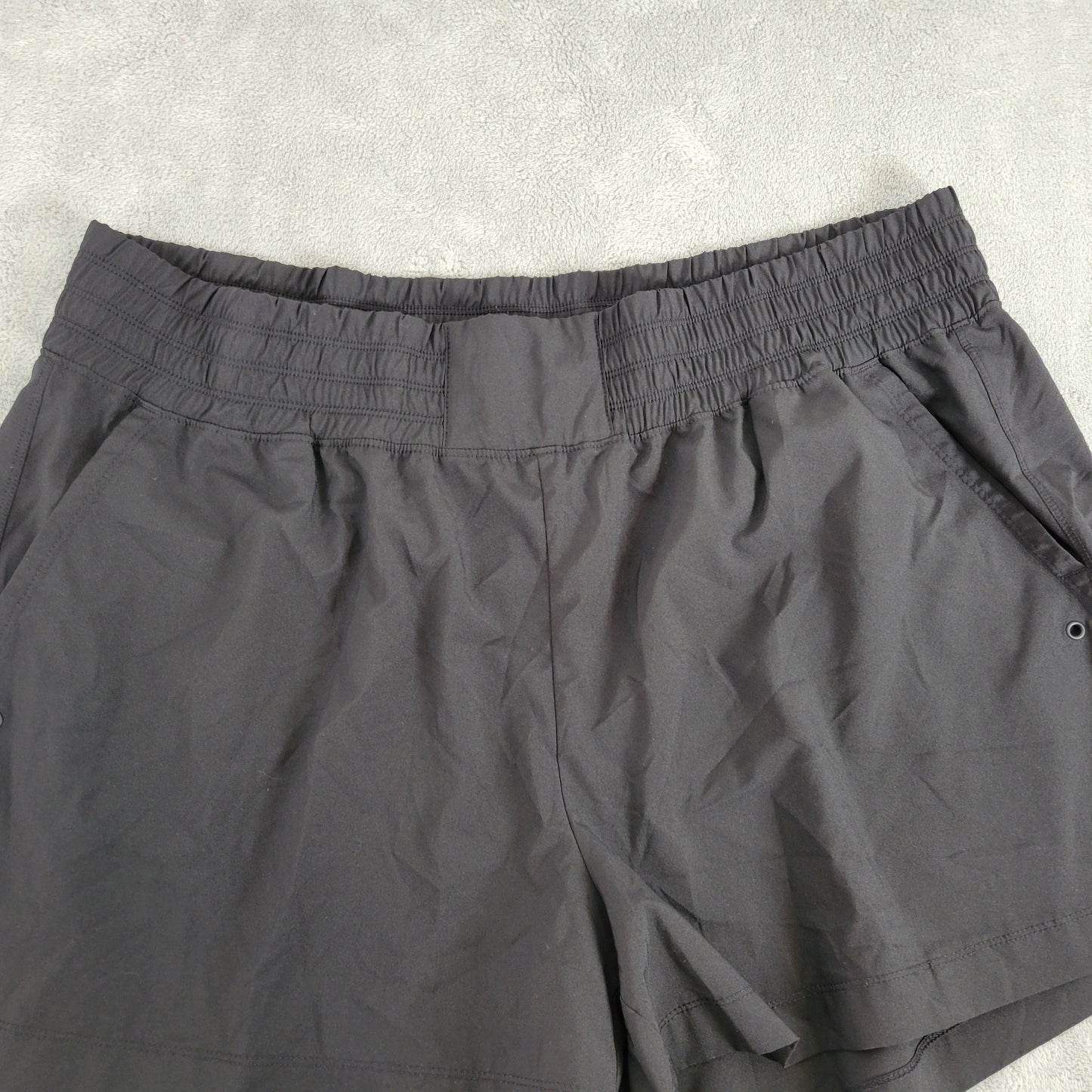 Old Navy Shorts 2X Womens Plus Black Quick Dry Elastic Waist Pull On BLA86E