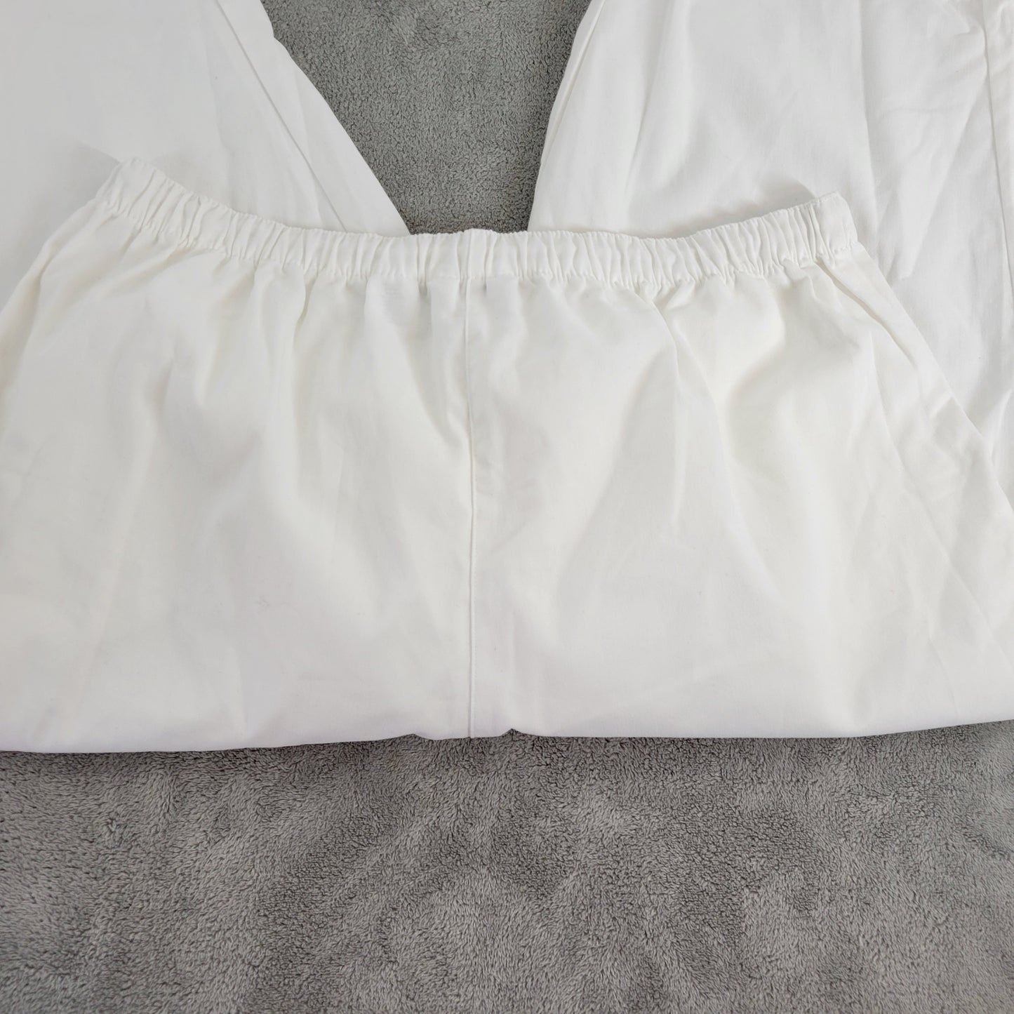 Coral Bay 1X Capri Pants Womens Plus White Drawstring Pull On 18.5 Inseam WHI18E