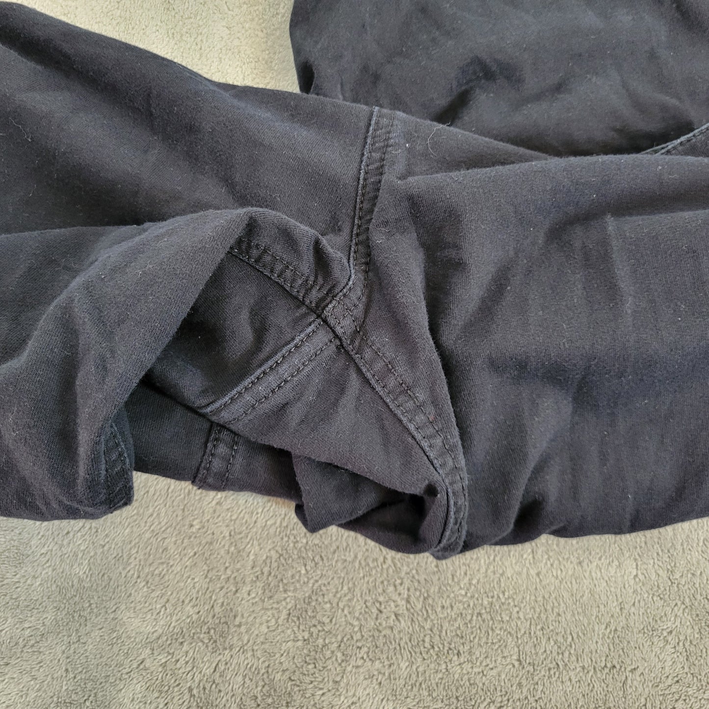 Catherines 1X Pants Womens Plus Black Capri Comfort Fit Pull On Pocket BLA1E