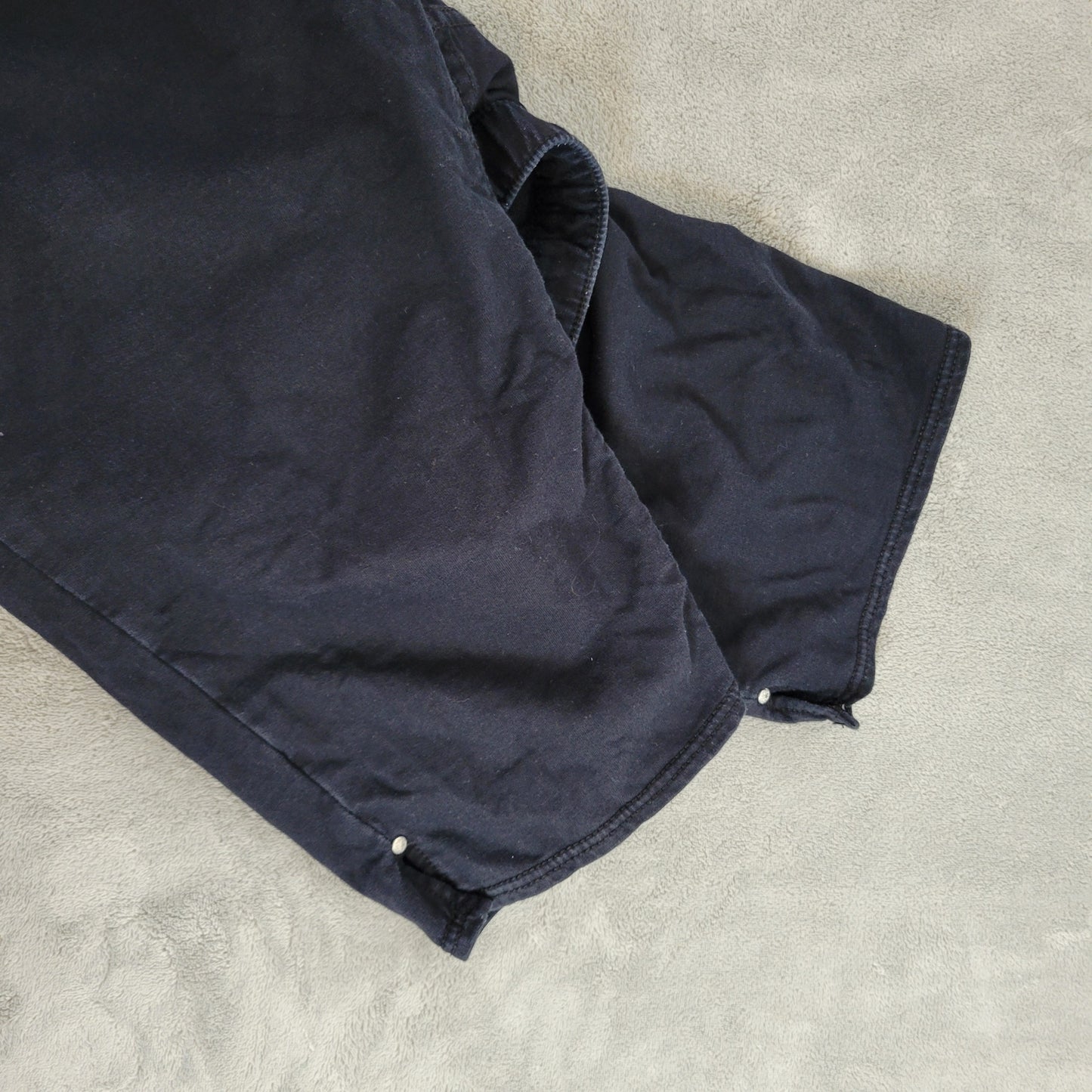 Catherines 1X Pants Womens Plus Black Capri Comfort Fit Pull On Pocket BLA1E