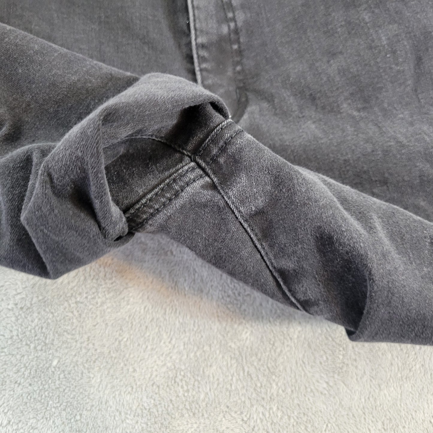 Lane Bryant Jeans 28 Womens Plus Black Straight Leg Stretch Elastic Waist SL51E