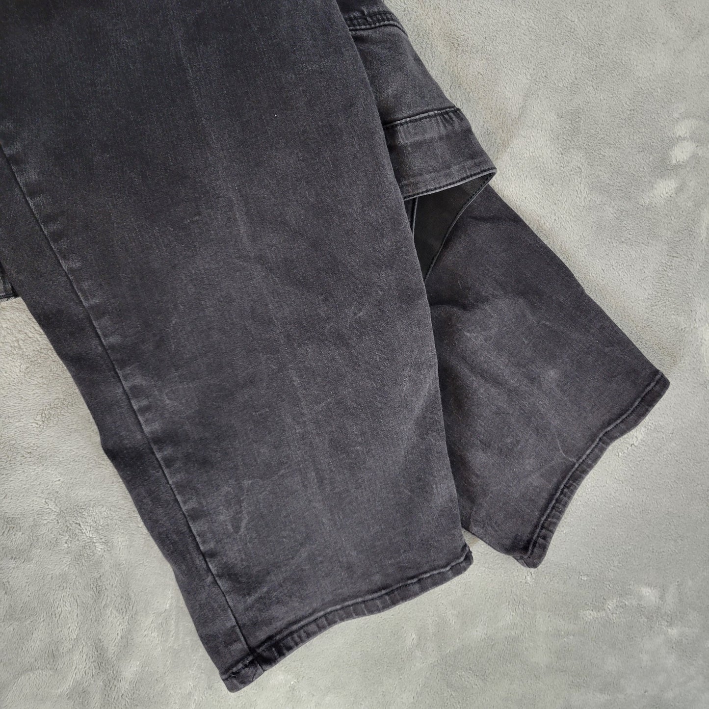 Lane Bryant Jeans 28 Womens Plus Black Straight Leg Stretch Elastic Waist SL51E