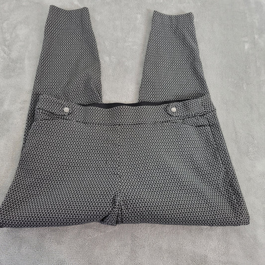 Maurices XXL Black White Geometric Knit Pants Elastic Waist Pull On GEO65E