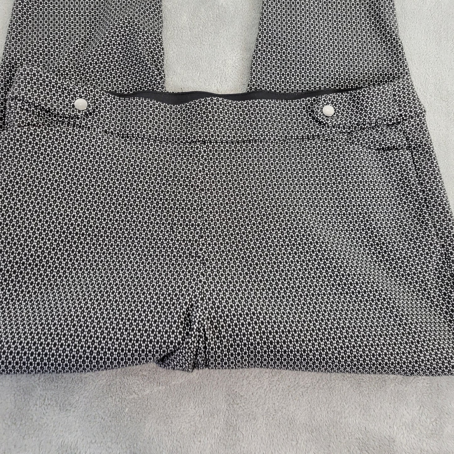 Maurices XXL Black White Geometric Knit Pants Elastic Waist Pull On GEO65E