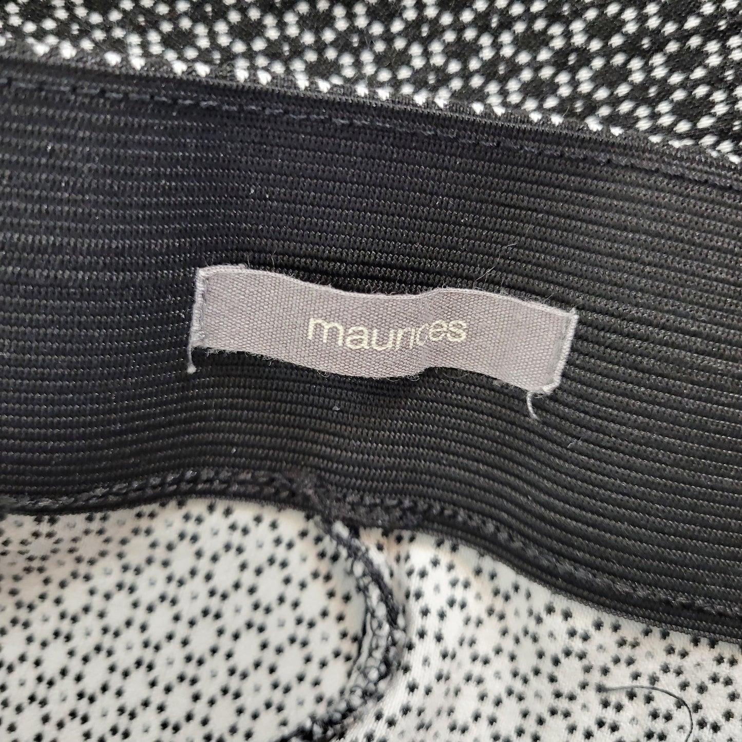 Maurices XXL Black White Geometric Knit Pants Elastic Waist Pull On GEO65E
