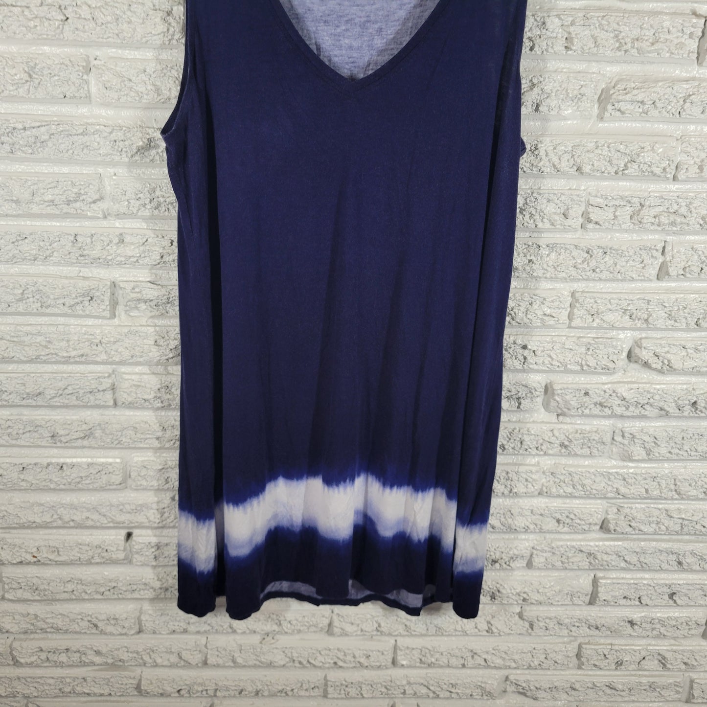 Alfani Womens Nightgown XXL Blue Tie Dye Plus Size Sleepwear V-Neck BLU43E