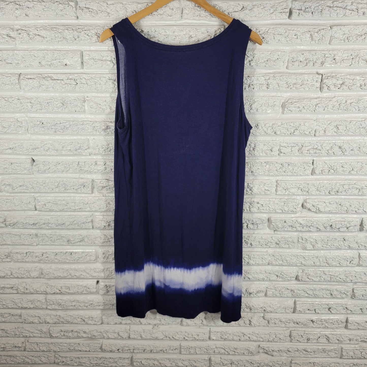 Alfani Womens Nightgown XXL Blue Tie Dye Plus Size Sleepwear V-Neck BLU43E