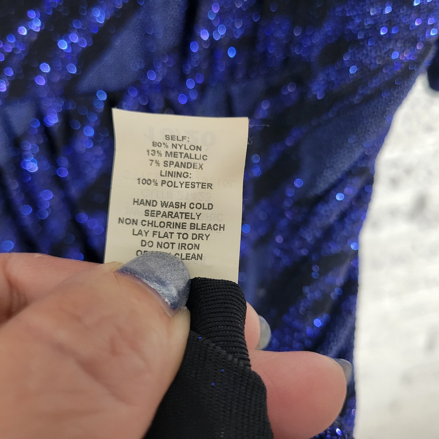 Dressbarn Womens Blue Black Swirl Sparkle Tunic 18 20 Plus Rhinestone BLU50E