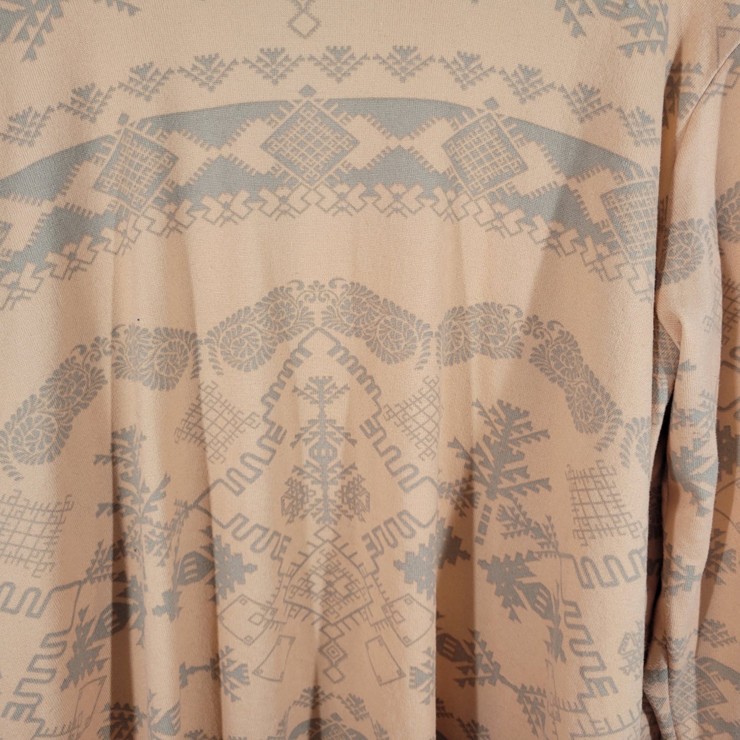 LuLaRoe Womens Orange Gray Geometric Open Cardigan Sweater 3XL Plus Knit GEO97E