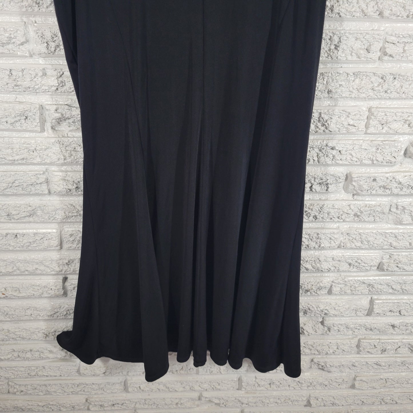 Chicos Additions Womens Black Tank Dress XL Solid Knit Knee Length BLA64E