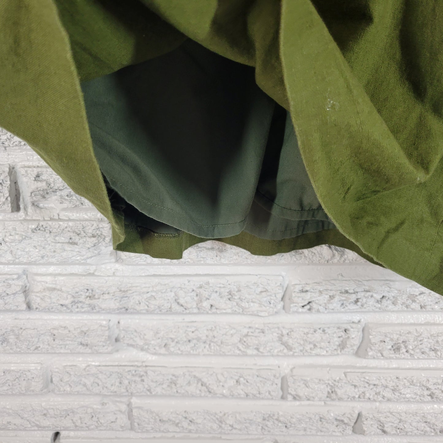 J Crew  Plus   18 Green Linen Cotton A-Line Skirt Pockets Pull On GRE2XE