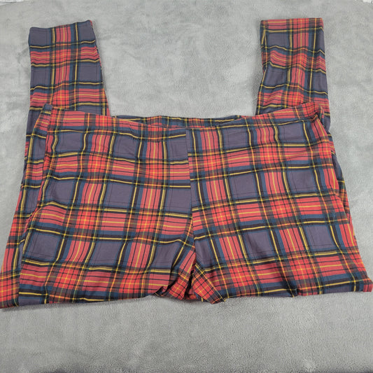 Torrid Lounge Pants Womens 6X Red Blue Plaid Sleepwear Pajamas Pull On PLA12E