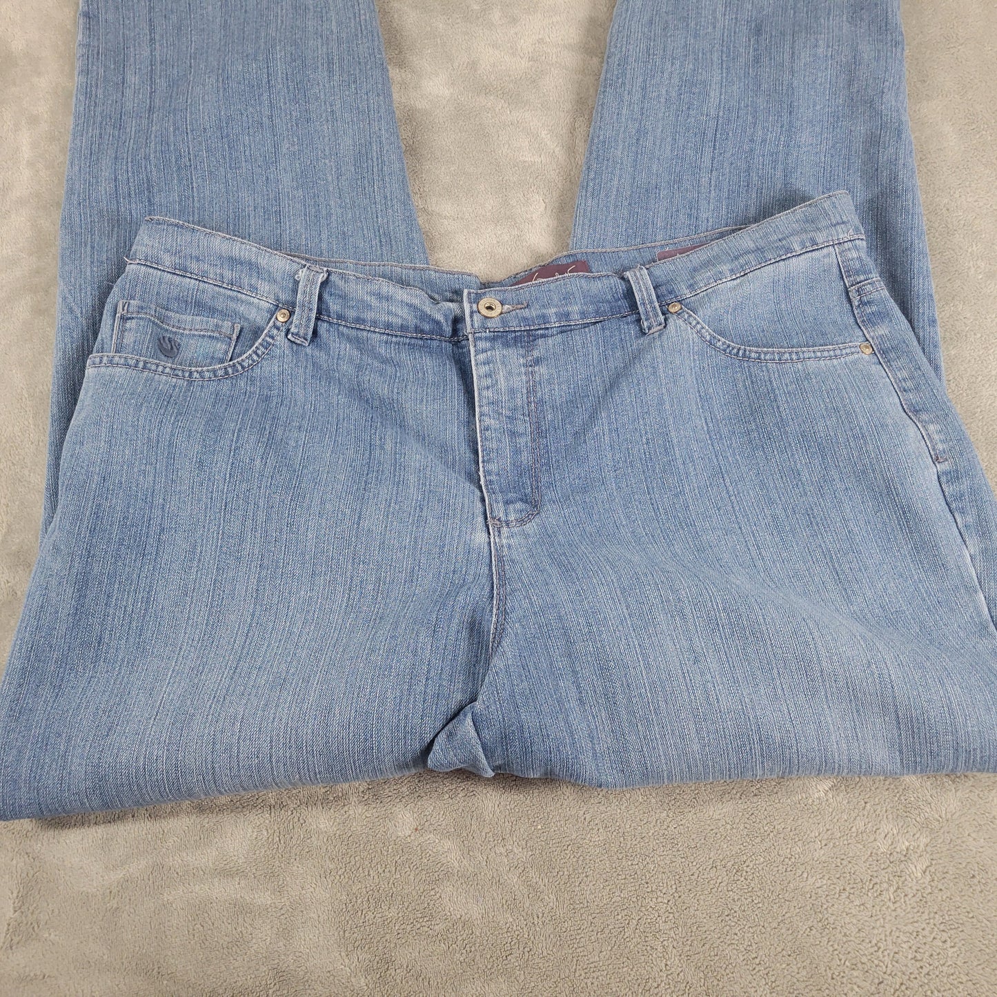 Gloria Vanderbilt Amanda Jeans Size 16W Womens Medium Wash Denim Classic SL112E