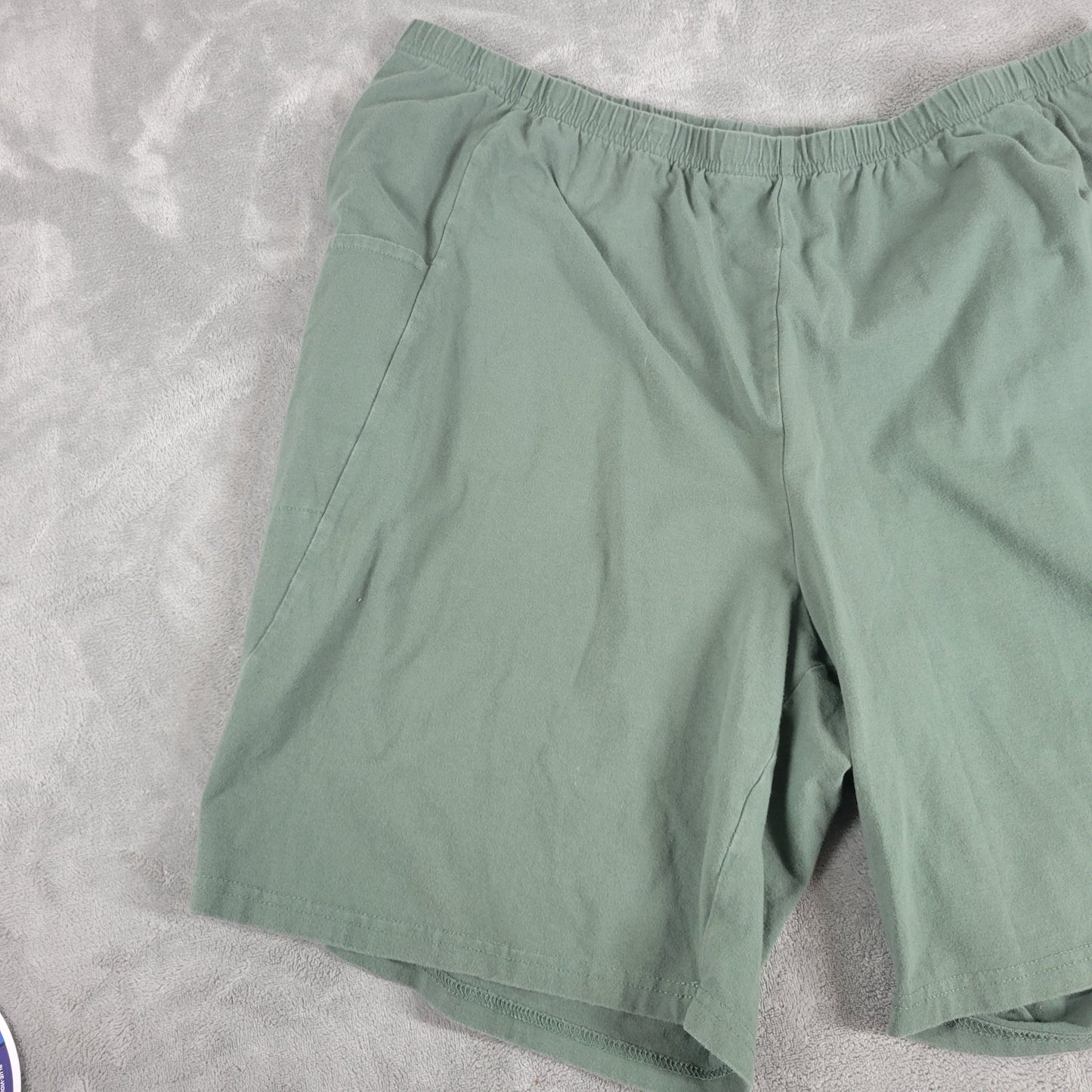 Woman Within Shorts Womens 2X Green Elastic Waist Pockets Pull On Athletic GRE4E