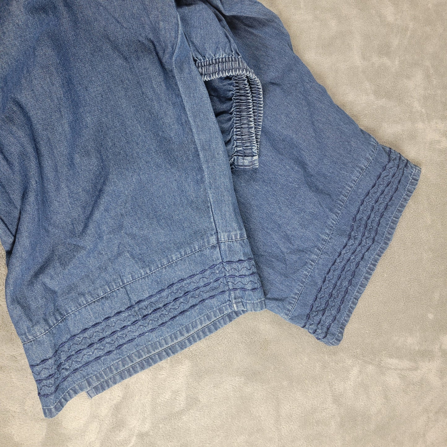 Liz & Me Signature Jeans Womens 2X Capri Dark Wash Denim Elastic Waist CAP16E