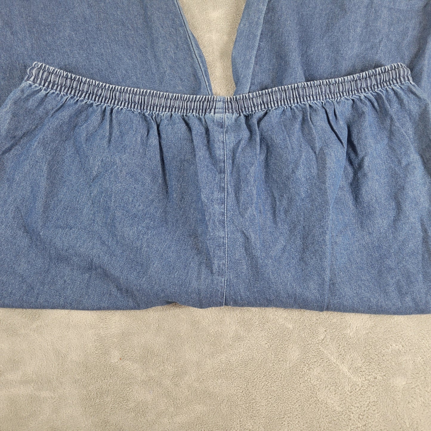 Liz & Me Signature Jeans Womens 2X Capri Dark Wash Denim Elastic Waist CAP16E