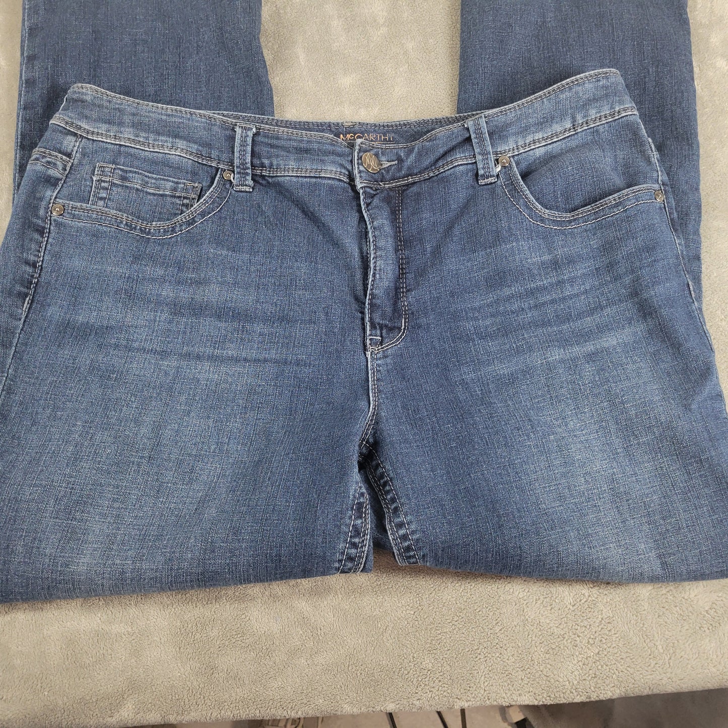 Melissa McCarthy Seven7 Jeans 22W Dark Wash Bootcut Embroidered Rhinestone BOO6E