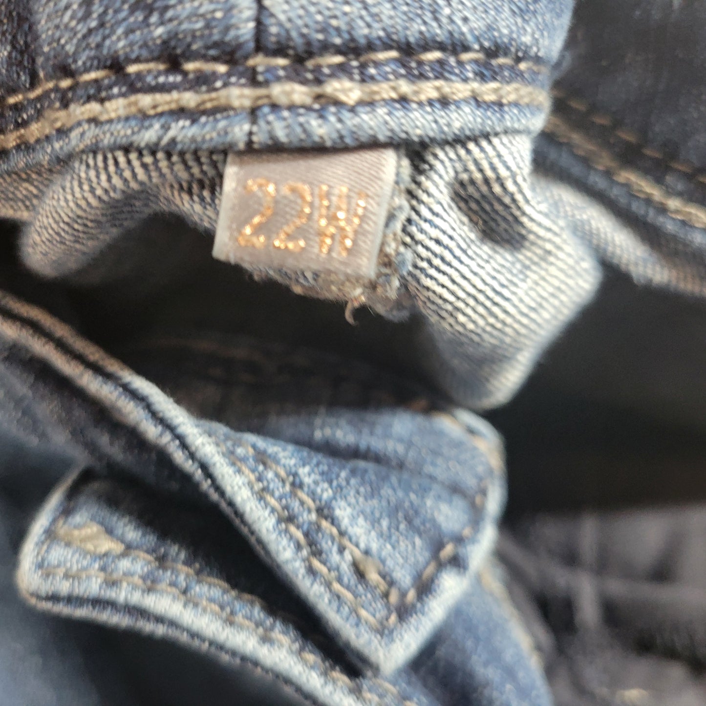 Melissa McCarthy Seven7 Jeans 22W Dark Wash Bootcut Embroidered Rhinestone BOO6E
