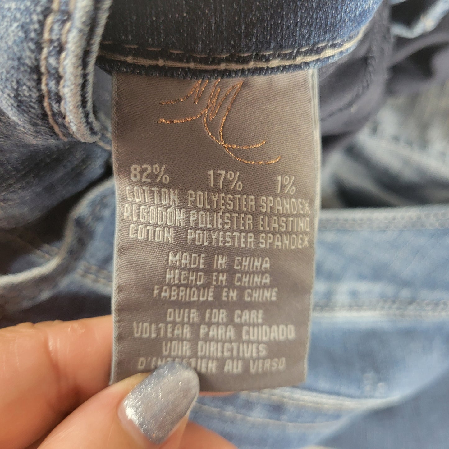 Melissa McCarthy Seven7 Jeans 22W Dark Wash Bootcut Embroidered Rhinestone BOO6E