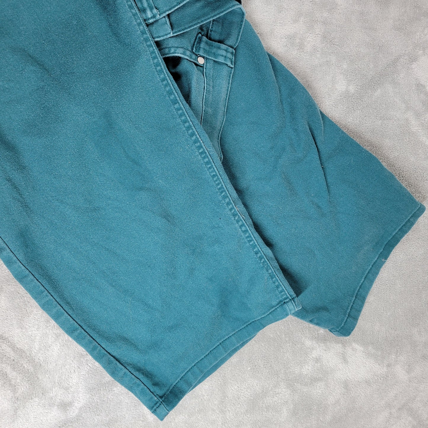 Catherines Green Sateen Jeans Size 32W Plus Comfort Stretch Elastic Waist SL118E