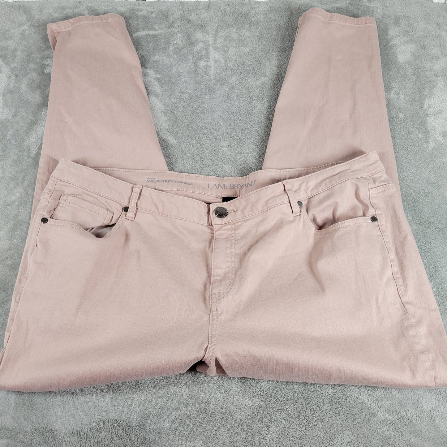 Lane Bryant Tan Skinny Jeans Size 24 Plus Super Stretch Elastic Waist SKI26E