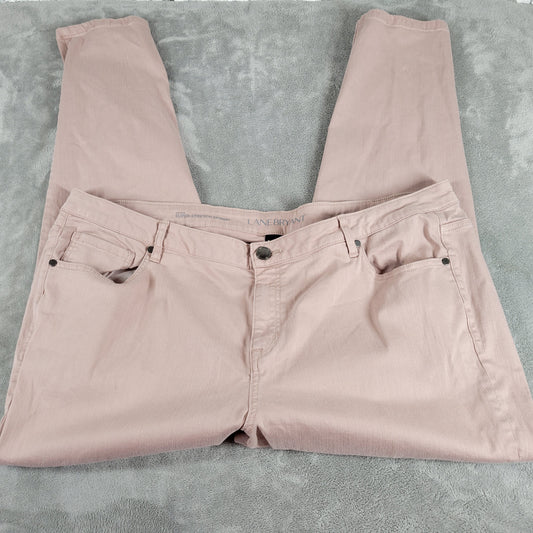 Lane Bryant Tan Skinny Jeans Size 24 Plus Super Stretch Elastic Waist SKI26E