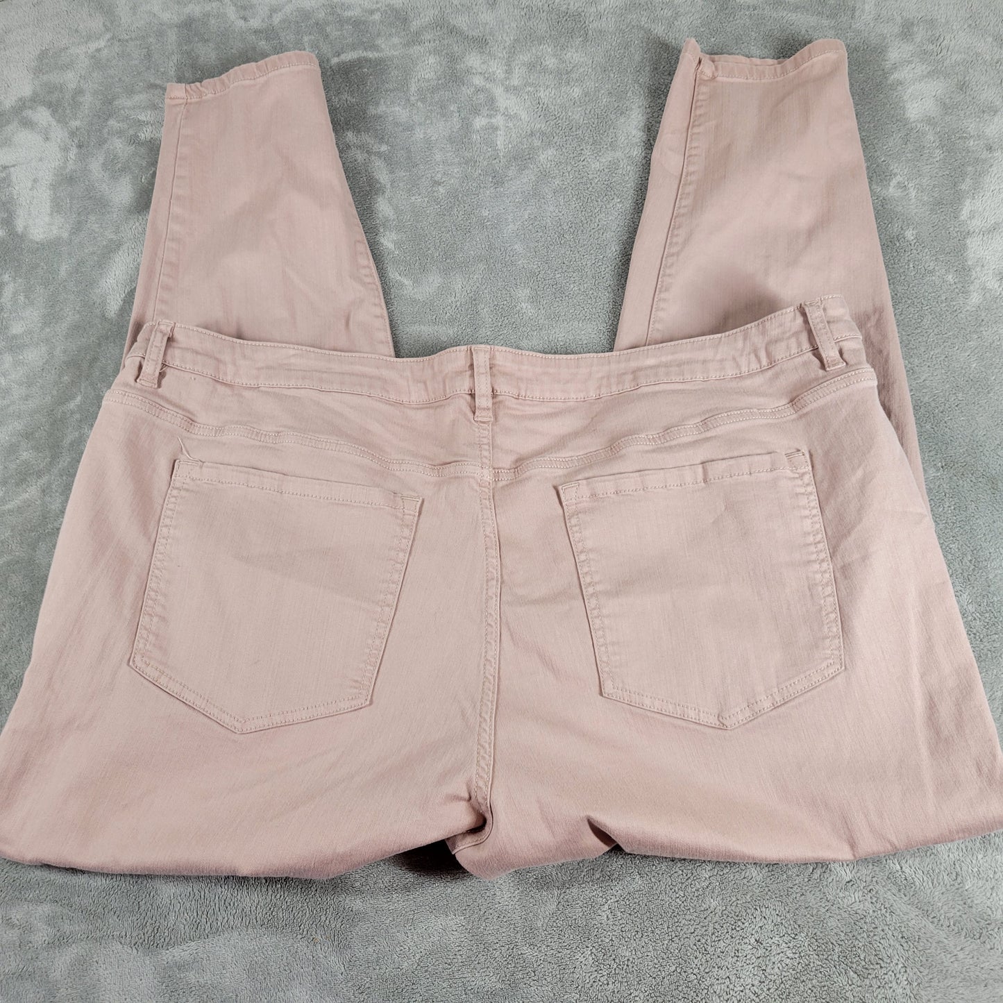 Lane Bryant Tan Skinny Jeans Size 24 Plus Super Stretch Elastic Waist SKI26E