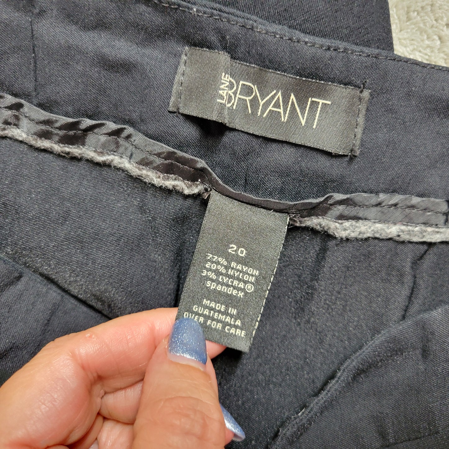 Lane Bryant Black Capri Dress Pants Size 20 Stretch Elastic Waist BLA121E