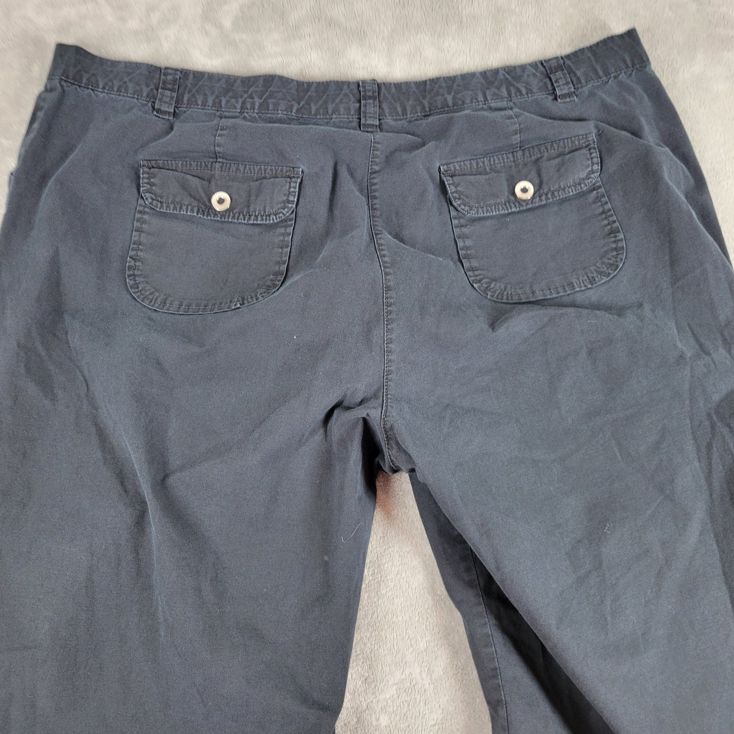 Karen Scott Cargo Shorts Womens 18W Black Skimmer Elastic Waist Cotton BLA71E
