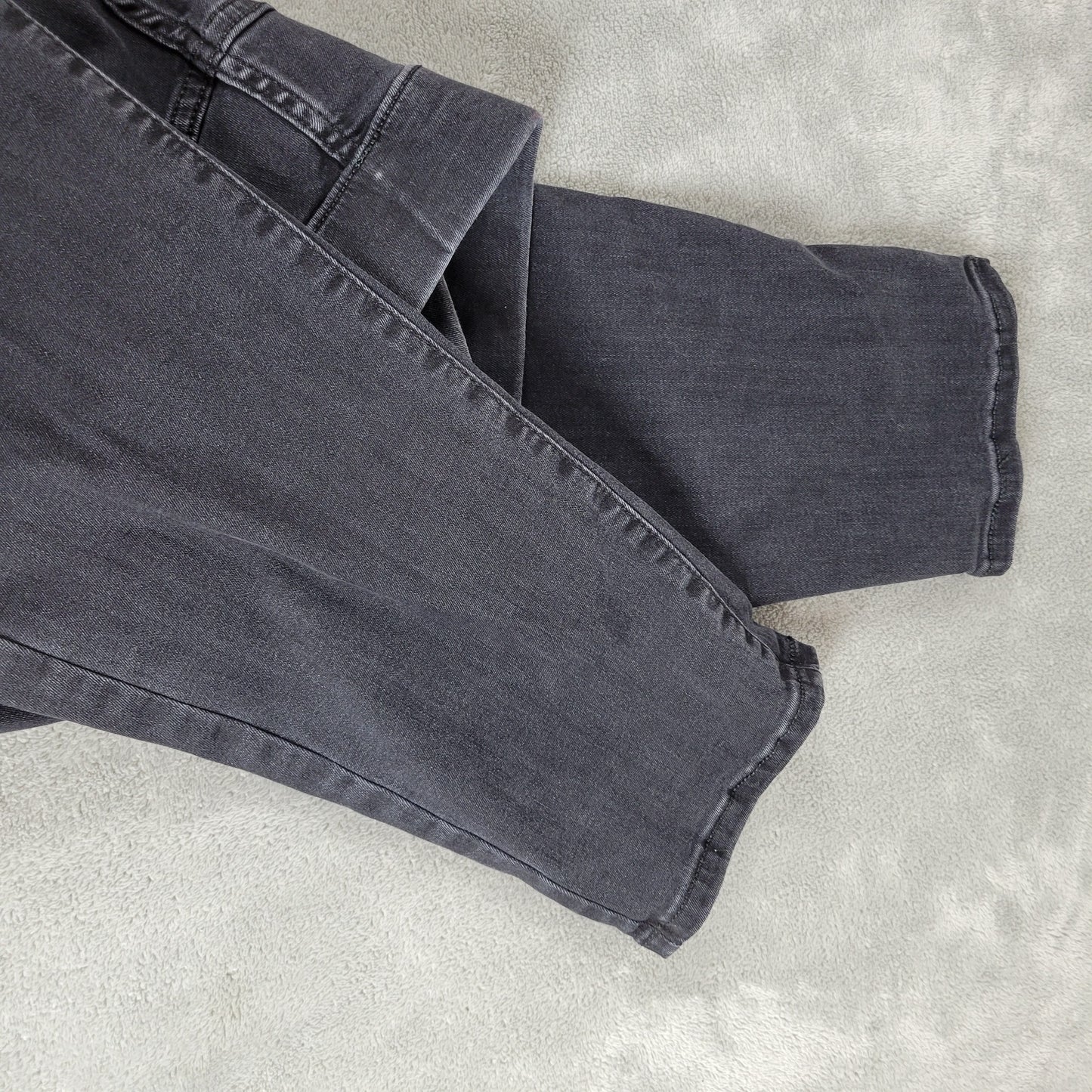 St Johns Bay Jeggings Womens 16W Black Jeans Elastic Waist Cotton Denim SL116E