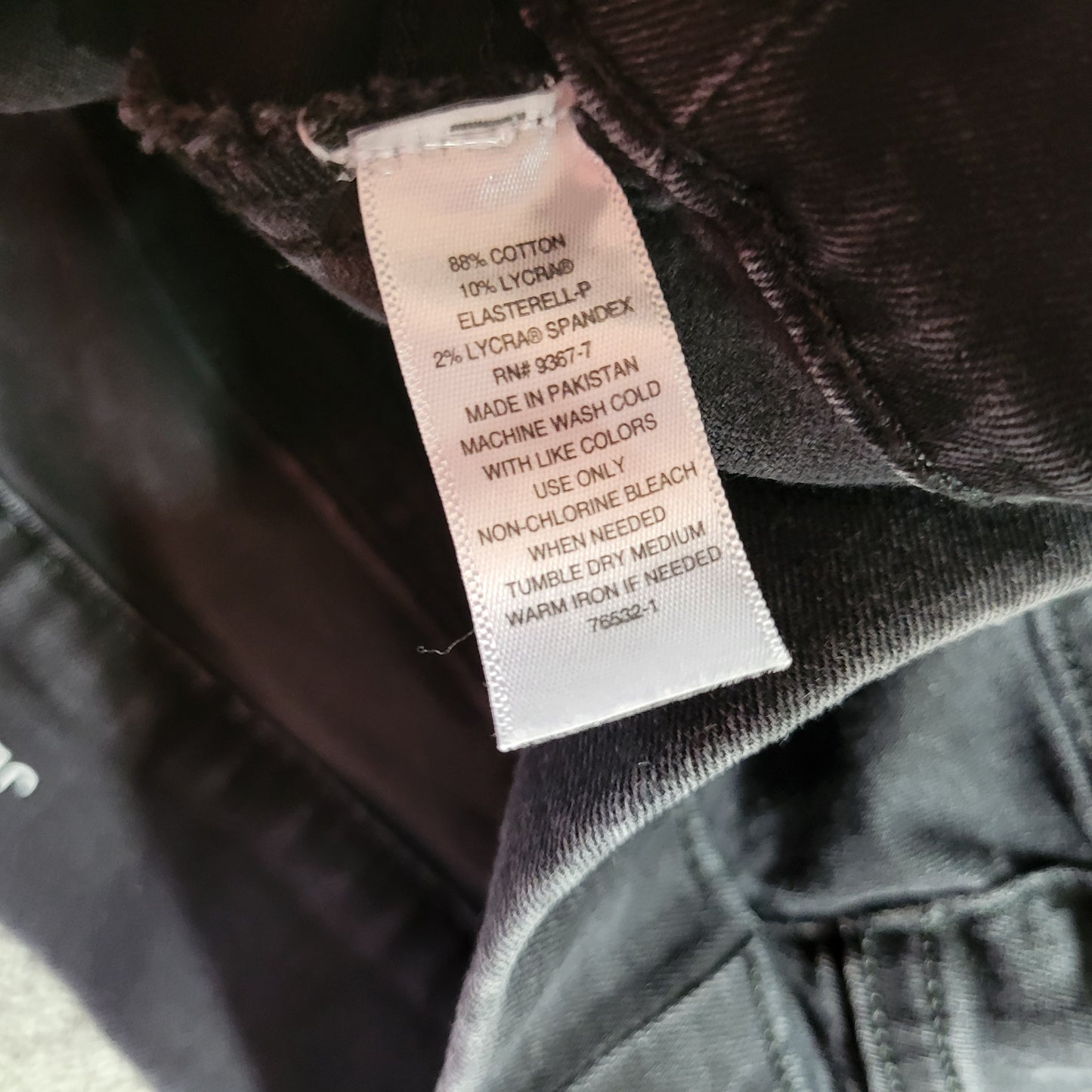 St Johns Bay Jeggings Womens 16W Black Jeans Elastic Waist Cotton Denim SL116E