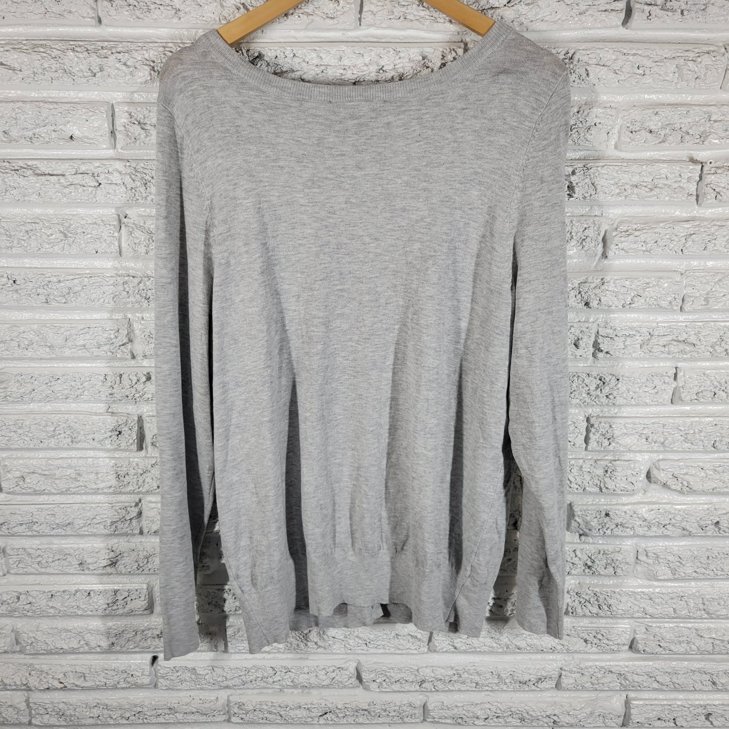 Lane Bryant Cardigan Sweater Womens 18/20 Gray  Crew Neck Tight Knit Plus GRA84E