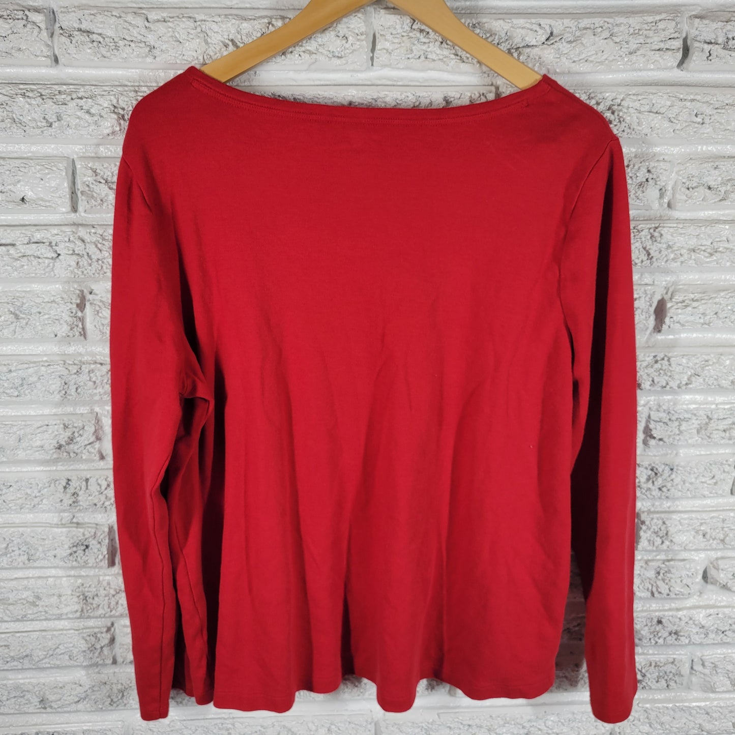 Croft & Barrow Christmas Tee Womens XL Red Hot Cocoa Camping RV RED42E
