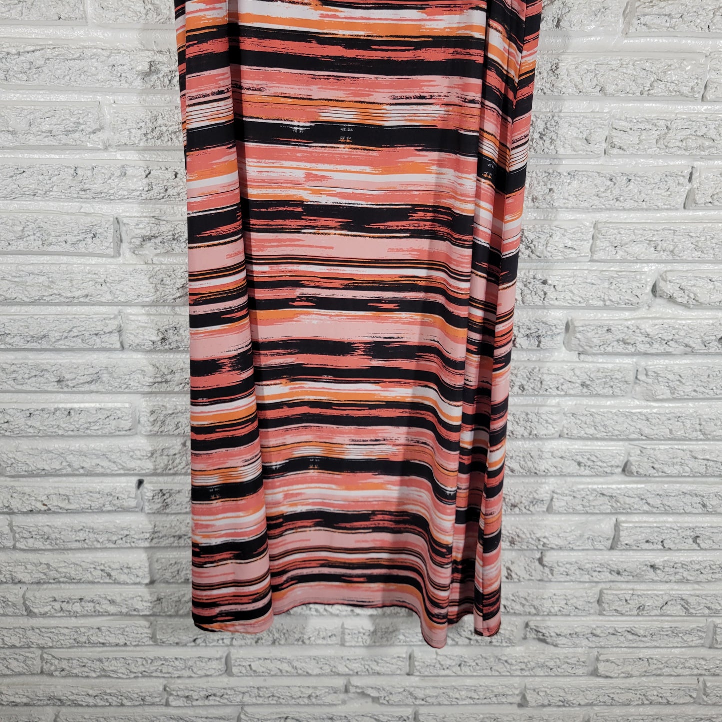 Robert Louis Skirt Womens 1X Plus A-Line Midi Elastic Waist Watercolor WAT95E