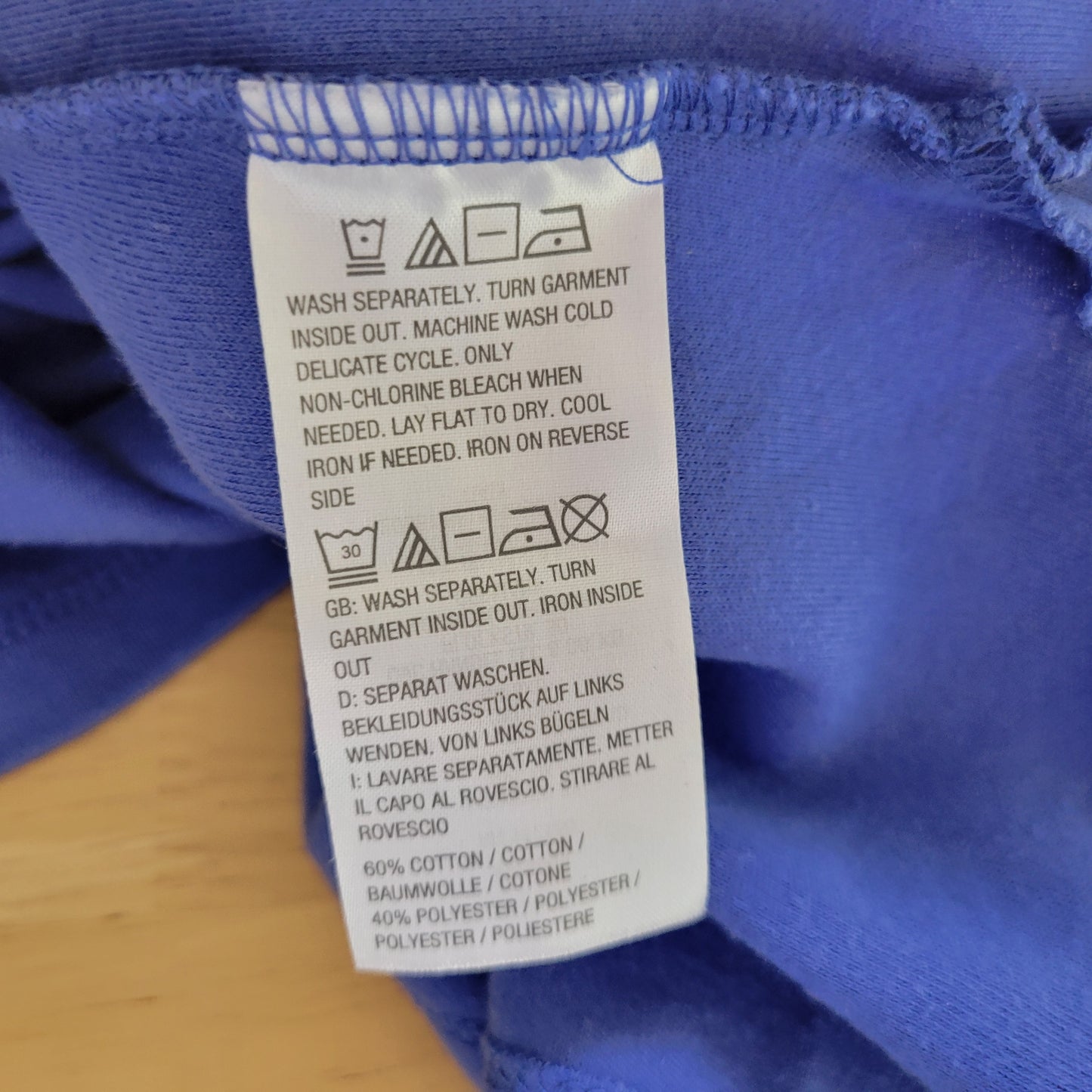 Quacker Factory 2X Blue Rhinestone Sleeve Tunic Top Crewneck Cotton Blend BLU3E