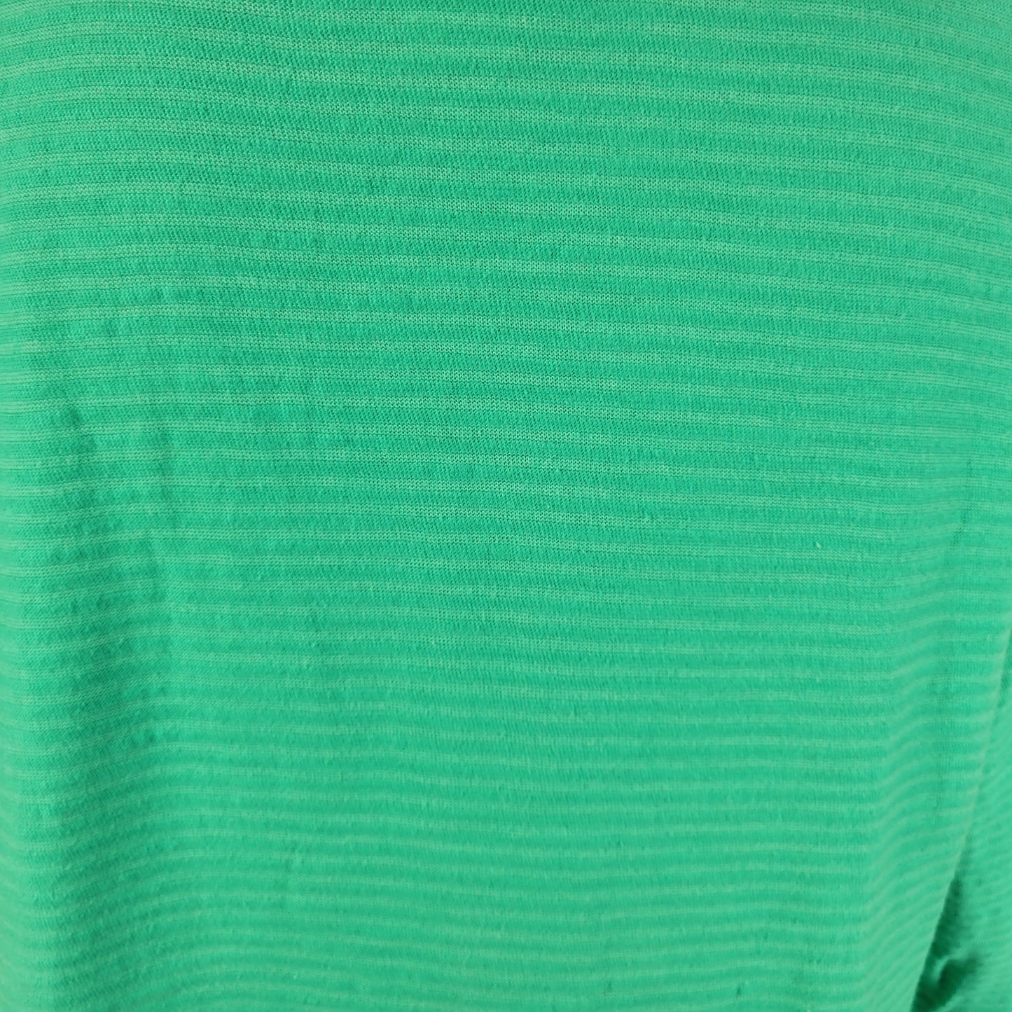 Liz Claiborne Top Womens PXL Green Striped V Neck 3/4 Sleeve Cotton Blend GRE2E