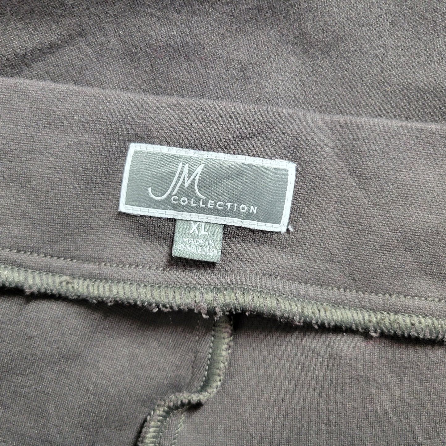 JM Collection Womens Pants XL Gray Jogger Pull On Elastic Waist Stretch GRA92E