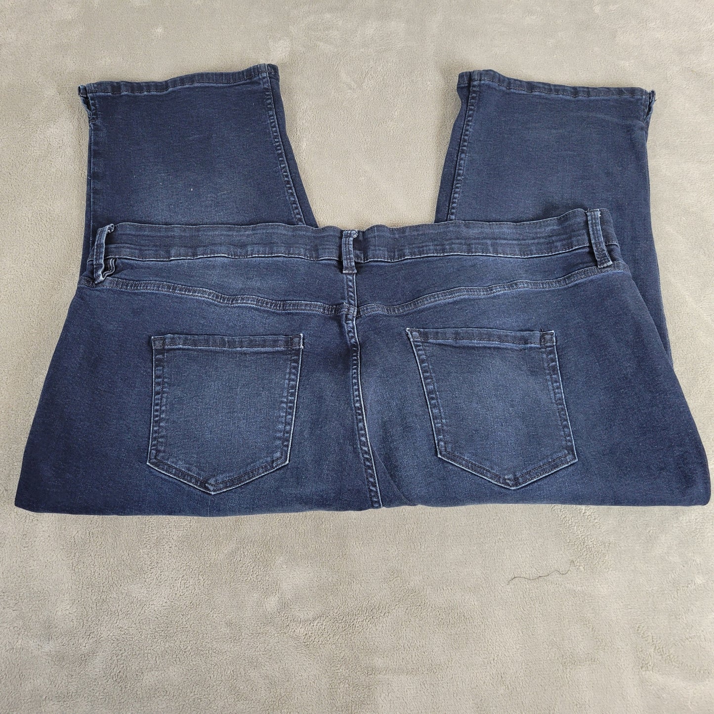 Liz Claiborne Womens Jeans 22W Dark Blue Capri Denim Sara Crop CAP18E