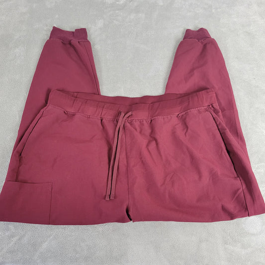 Mandala Womens Jogger Pants 2XL Plus Burgundy Polyester Stretch BUR8E