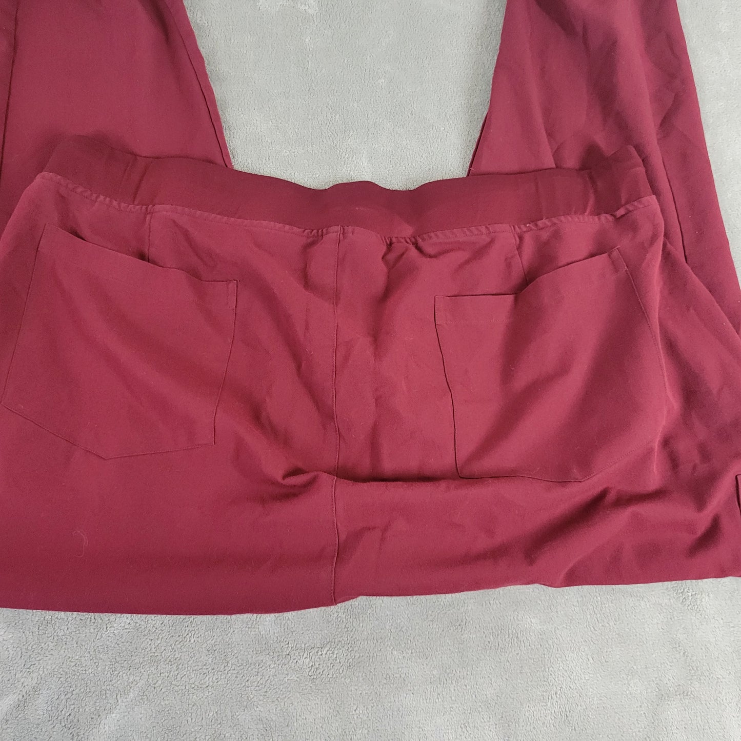 Mandala Womens Jogger Pants 2XL Plus Burgundy Polyester Stretch BUR8E
