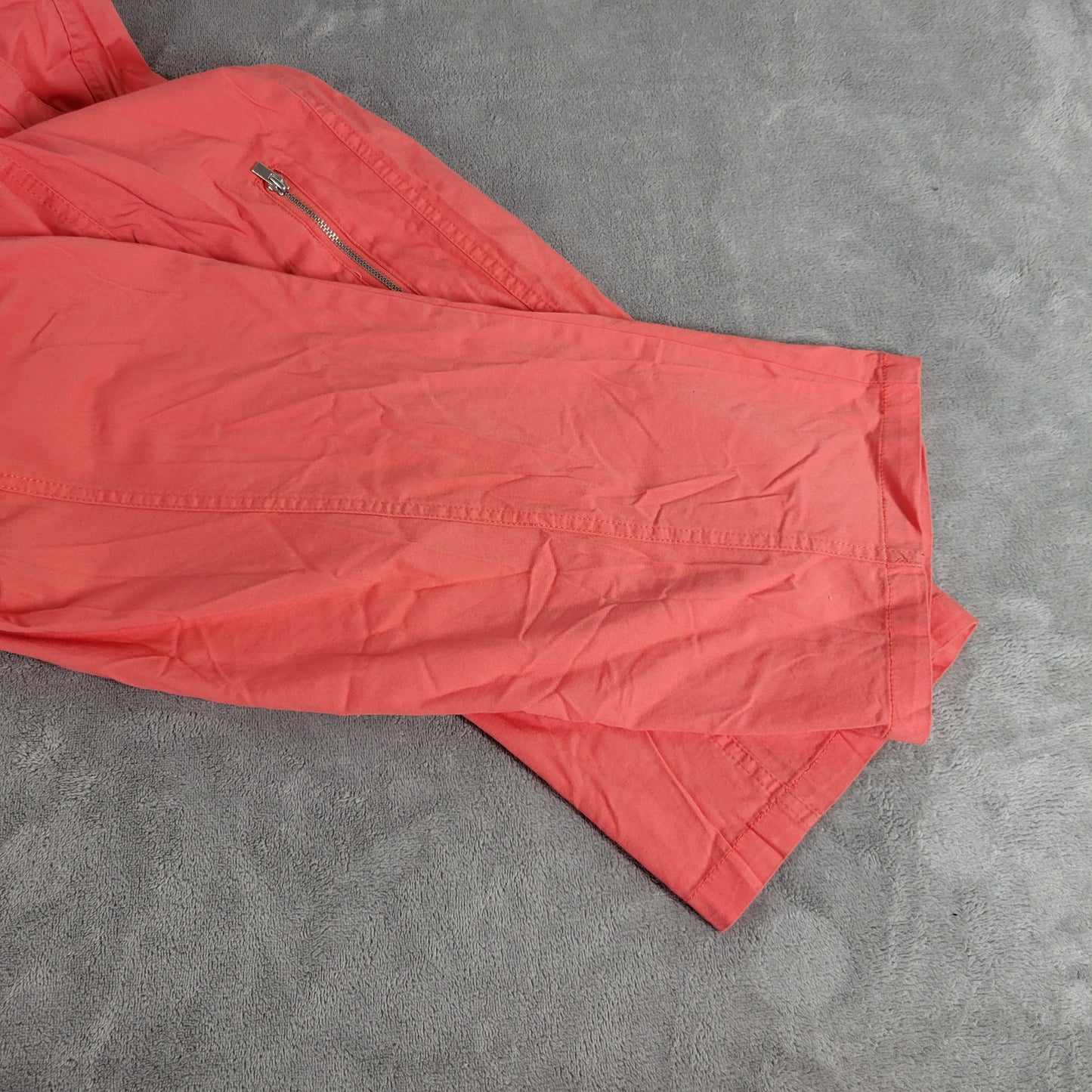 Coral Bay Capri Pants 18 Elastic Waist Back Flap Pockets Zip Cargo ORA26E