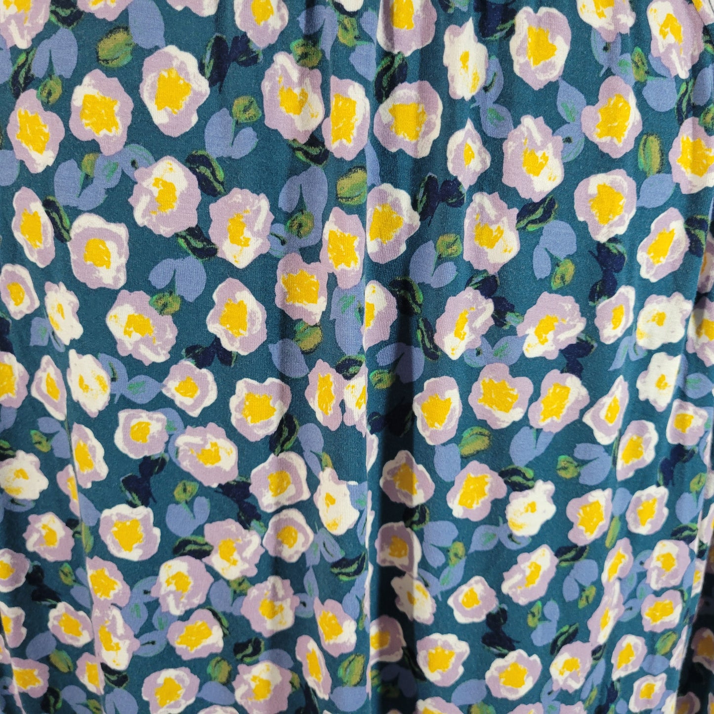 Zac & Rachel Floral Plus Top 2X Ruched Sleeve Pullover Women Casual FLO48E