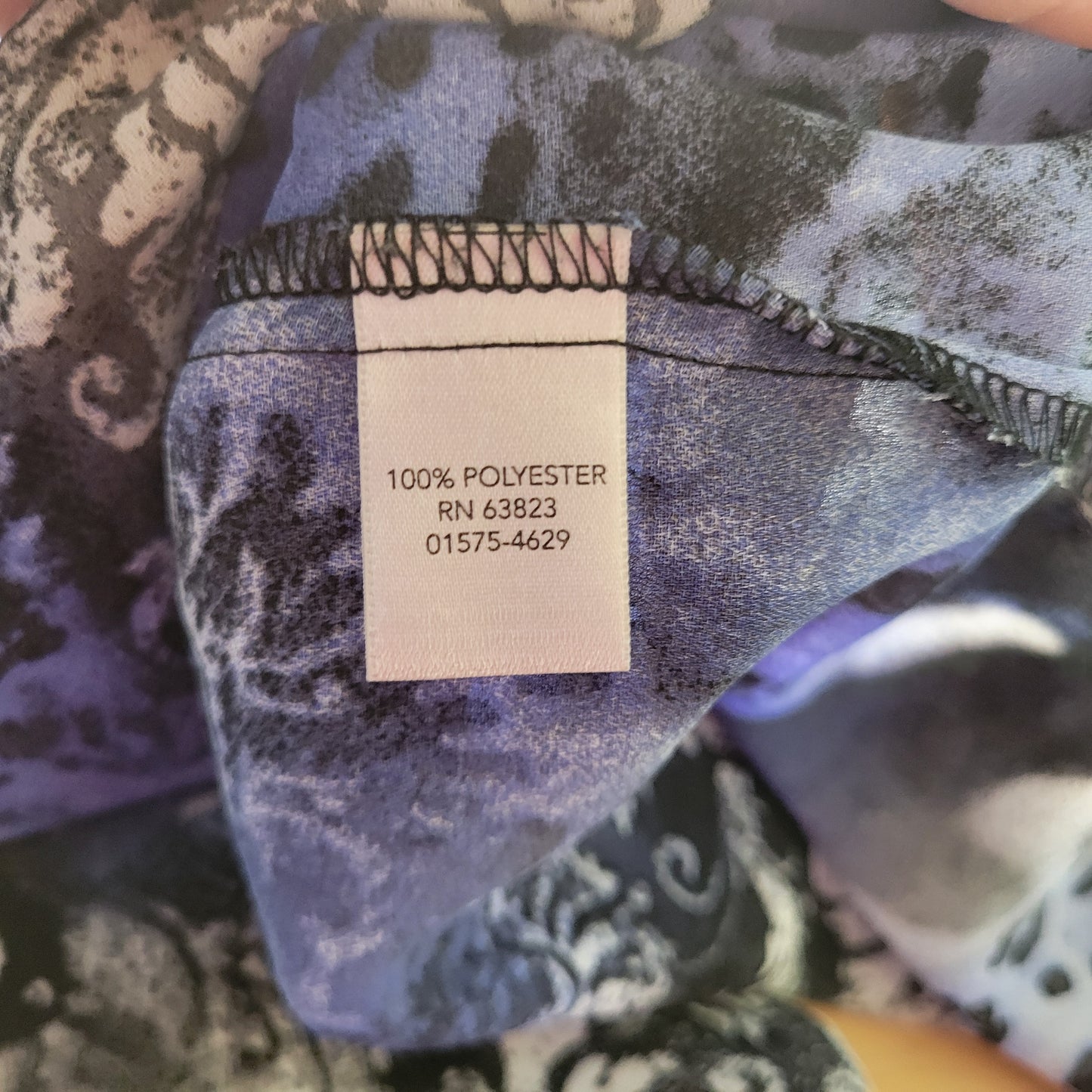 CJ Banks Tunic Blouse 1X Plus Size Blue Black Animal Print Sheer ANI52E