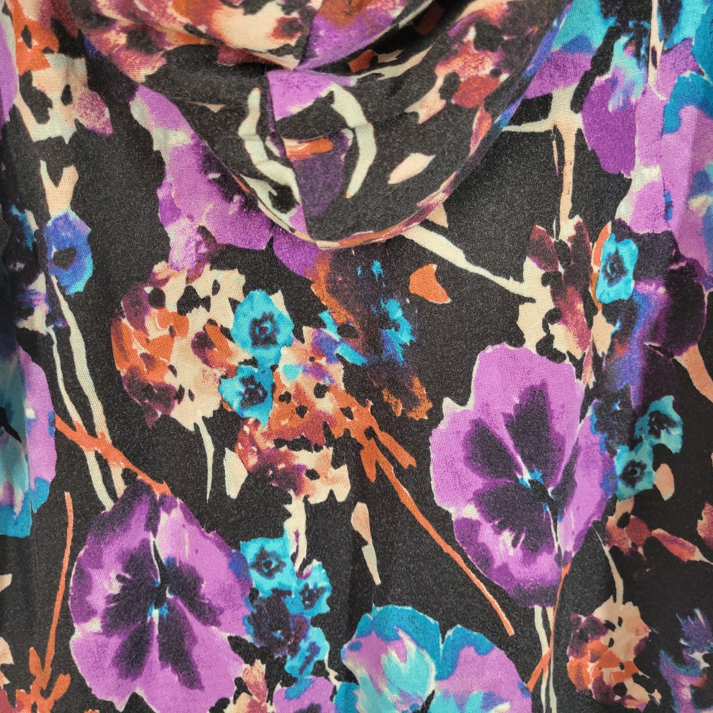 Westbound Floral Hoodie 3X Plus Size Asymmetric Pullover Multicolor FLO252E