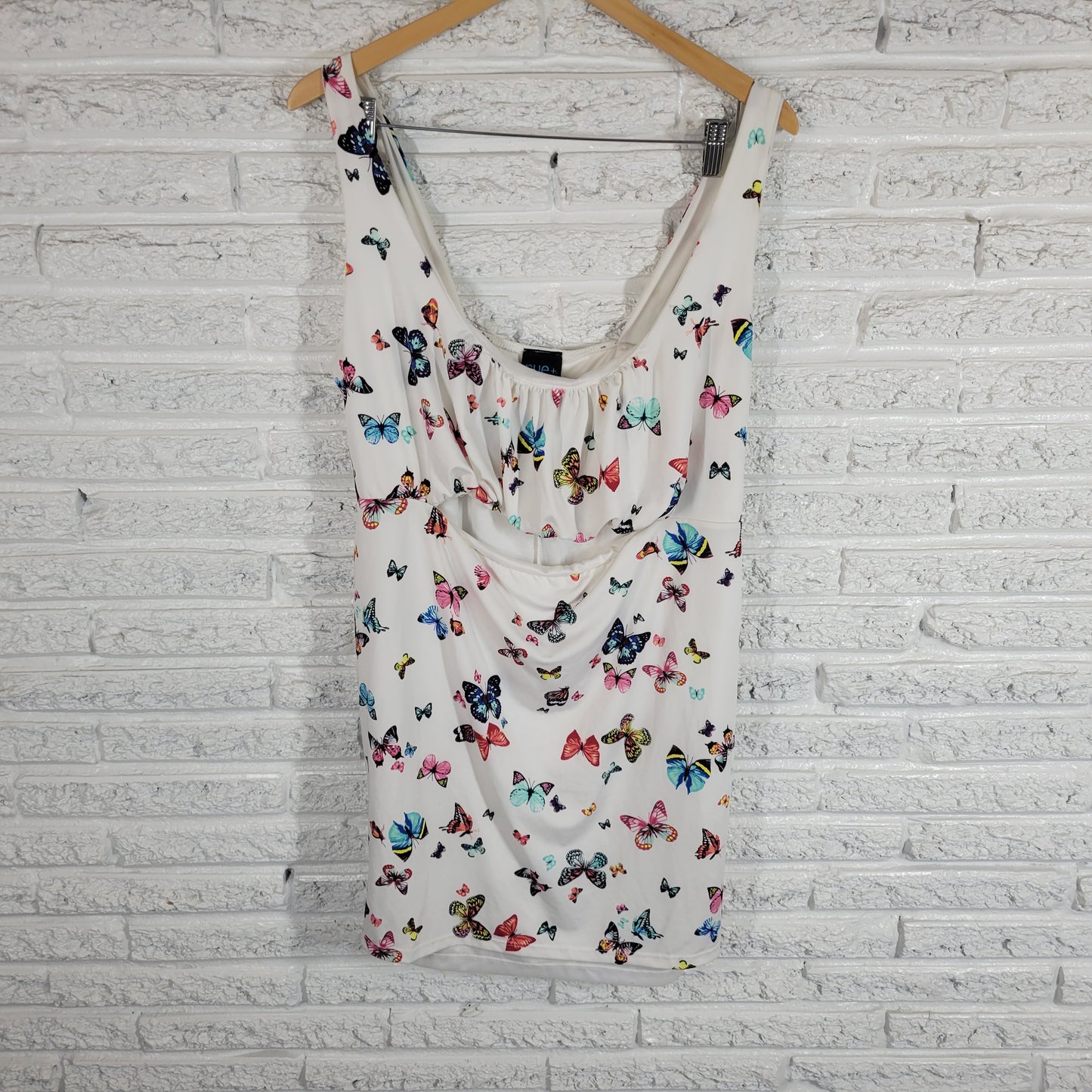 Rue21 Rue+ 2X Plus Size Butterfly Swing Mini Dress Tunic Cut Out Open Belly A1E