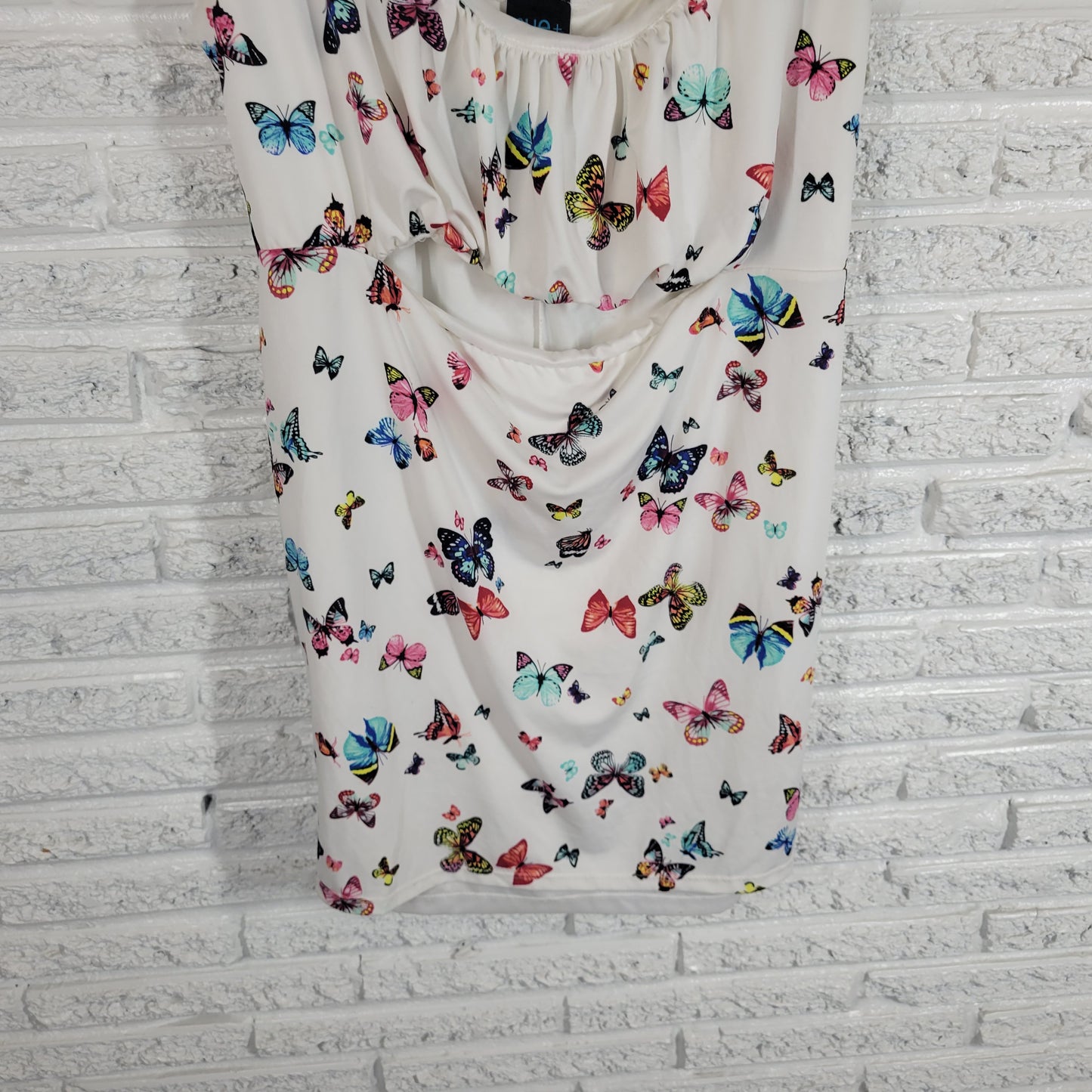 Rue21 Rue+ 2X Plus Size Butterfly Swing Mini Dress Tunic Cut Out Open Belly A1E
