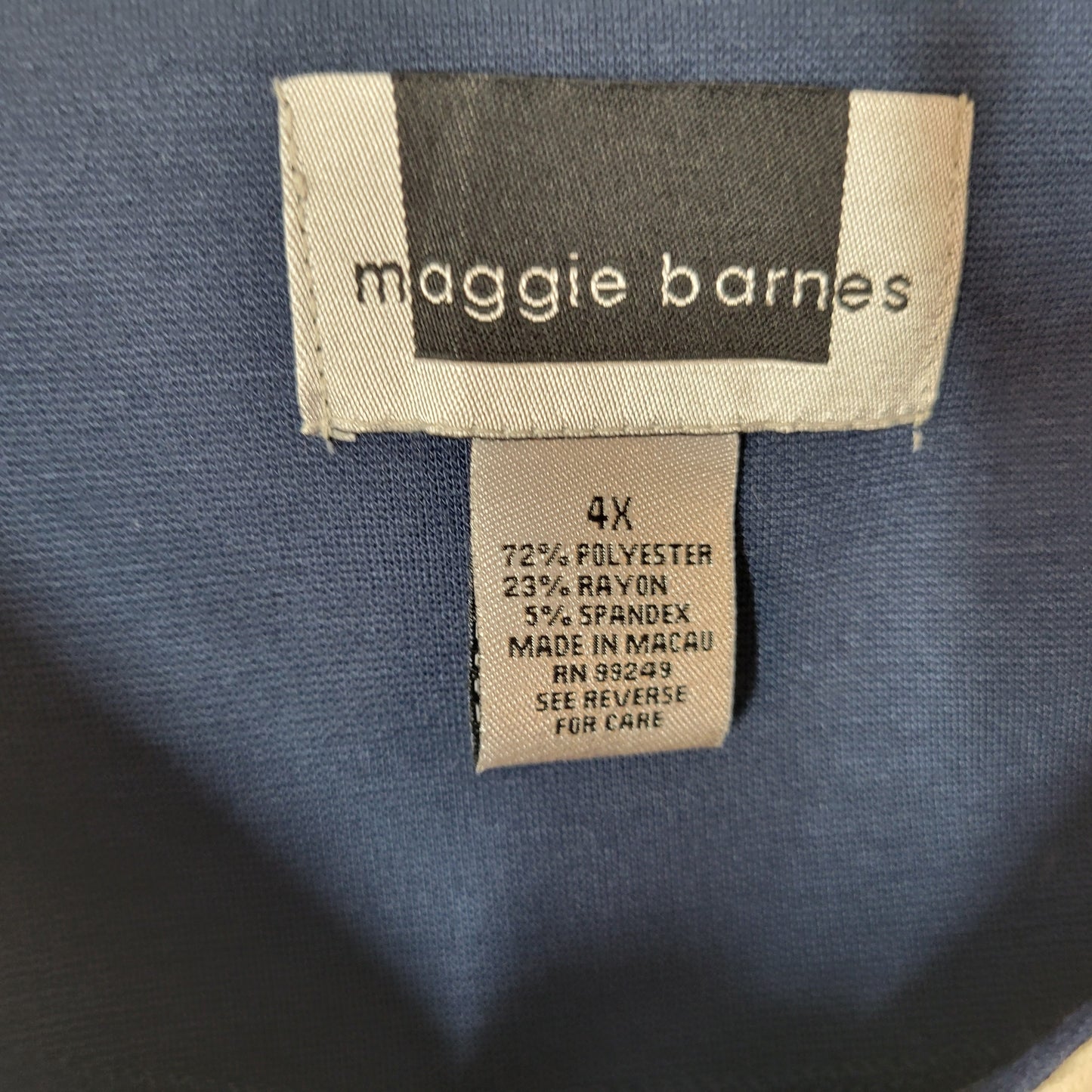 Maggie Barnes 4X Plus Size Patriotic Dress Red White Blue Embroidered SWE31E